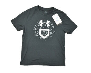 Under Armour Boy Baseball Graphic Short Sleeve T-Shirt Black Size XS NEW 1377687